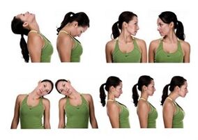 Set of therapeutic exercises for cervical osteonecrosis