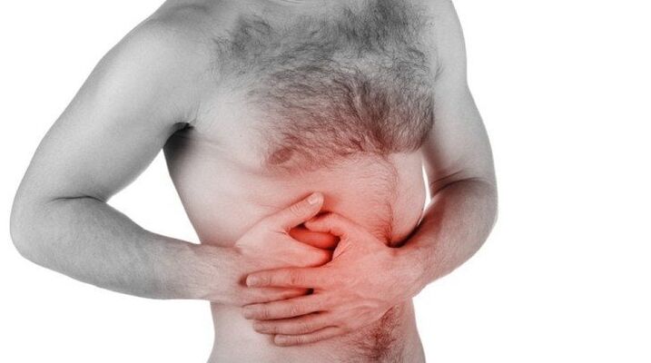 pain in internal organs spreading to lower back